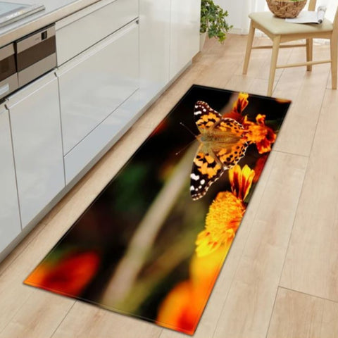 painted lady butterfly rug