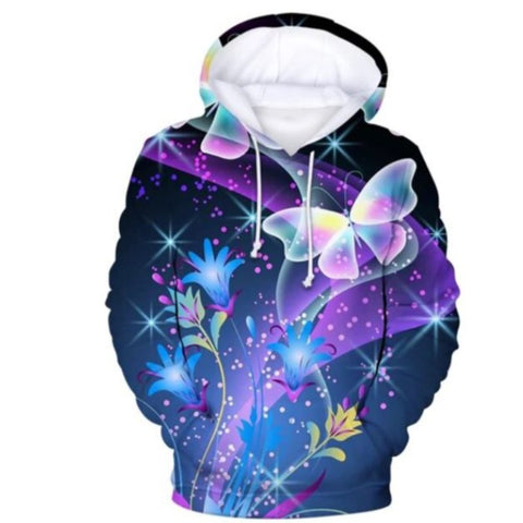 pale turquoise butterfly hoodie