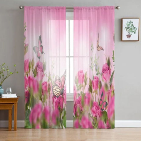 petals butterfly curtains