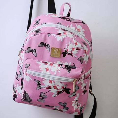 pink butterfly backpack for women