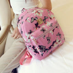 pink butterfly backpack design