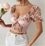 pretty Pink Butterfly Corset Top