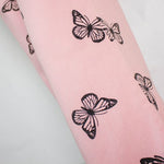 pink butterfly polyester pants 