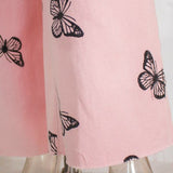 pink butterfly spandex pants