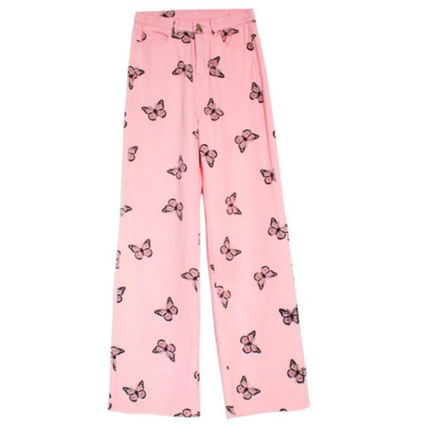 pink butterfly pants