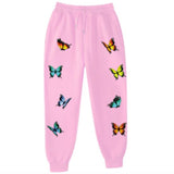 pink butterfly sweatpants