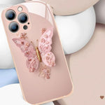 aesthetic pink butterfly phone case 
