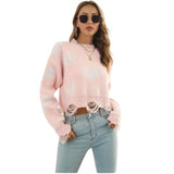 pink butterfly sweater for women