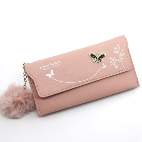 Pink Butterfly Wallet