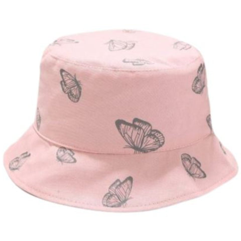 pink illusion butterfly bucket hat