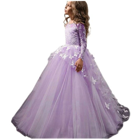purple butterfly dress for children