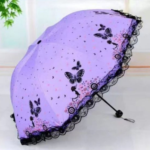 purple butterfly umbrella