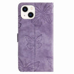 purple wallet phone case butterfly in silicone and leather