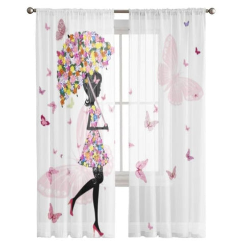 rainy day butterfly curtains