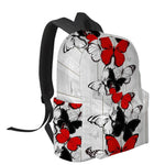 red butterfly backpack for school