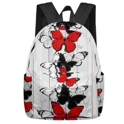 red butterfly backpack
