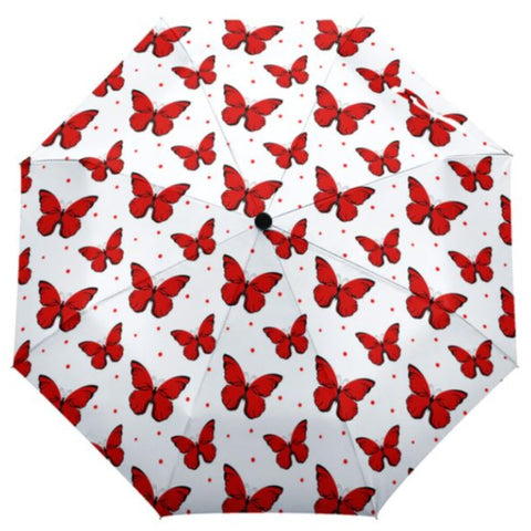 red butterfly umbrella