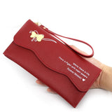 red butterfly wallet for women