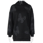 rhinestone butterfly sweater hoodies