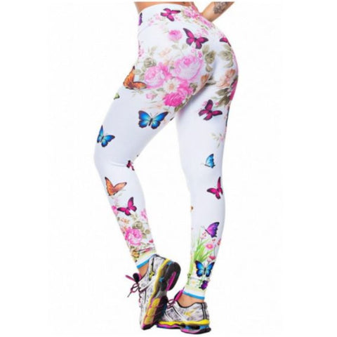 rose and butterfly leggings