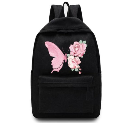 roses butterfly backpack