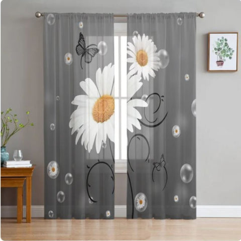 silver butterfly curtains