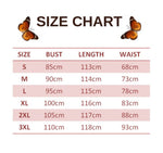size chart for Beige Butterfly Jumpsuit