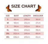 size chart for Black Butterfly Jumpsuit
