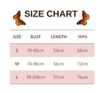 size chart for Blue Butterfly Bodysuit