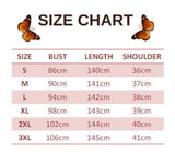size chart for Blue Butterfly Print Jumpsuit