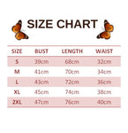 size chart for Bodysuit Butterfly Shirt