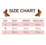 size chart for Butterfly Back Bodysuit
