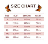 size chart for Butterfly Wide Leg Jumsuit