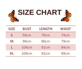 size chart for Collar Butterfly Jumpsuit