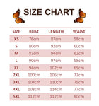 size chart for Cycling Butterfly Jumpsuit