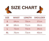 size chart for Long-Sleeved Butterfly Bodysuit