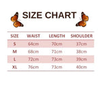 size chart for Long Sleeve Shirt Butterfly Bodysuit