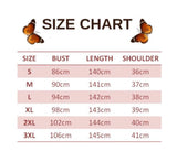size chart for Multicolor Butterfly Jumpsuit
