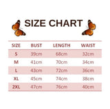 size chart for Pretty Butterfly Bodysuit