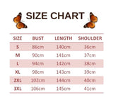 size chart for Purple Butterfly Jumpsuit