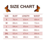 size chart for Red Butterfly Jumpsuit
