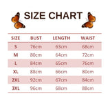 size chart for Red Butterfly Jumpsuit