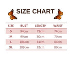 size chart for Short-Sleeved Butterfly Jumpsuit