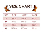 size chart for Teal Butterfly Jumpsuit