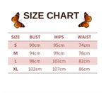 size chart for Turquoise Butterfly Jumpsuit