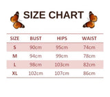 size chart for Turquoise and Teal Butterfly Jumpsuit