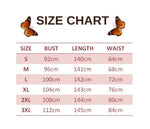 size chart for White Butterfly Jumpsuit
