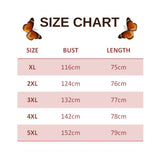 size chart for White Tank Top Butterfly Lace