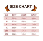 size chart for Y2K Butterfly Jumpsuit