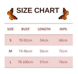 size chart for Yellow Butterfly Bodysuit